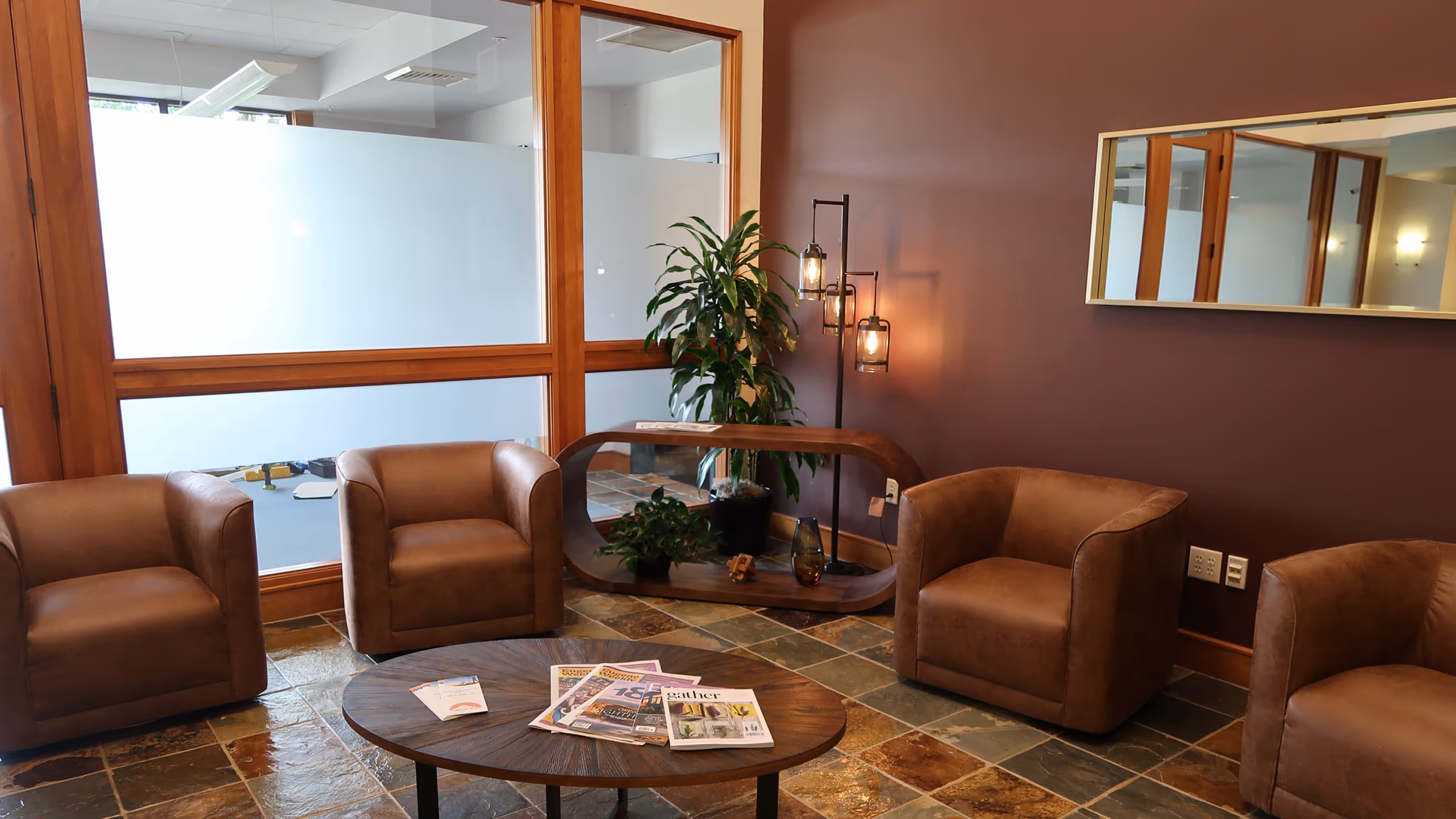 The calm, welcoming interior of Lonerock Clinic in Eugene, Oregon